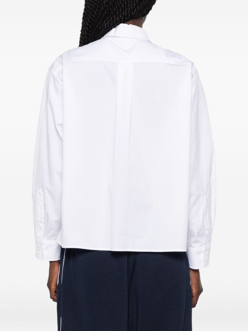 Kenzo White Pointed Collar Button Long Shirt