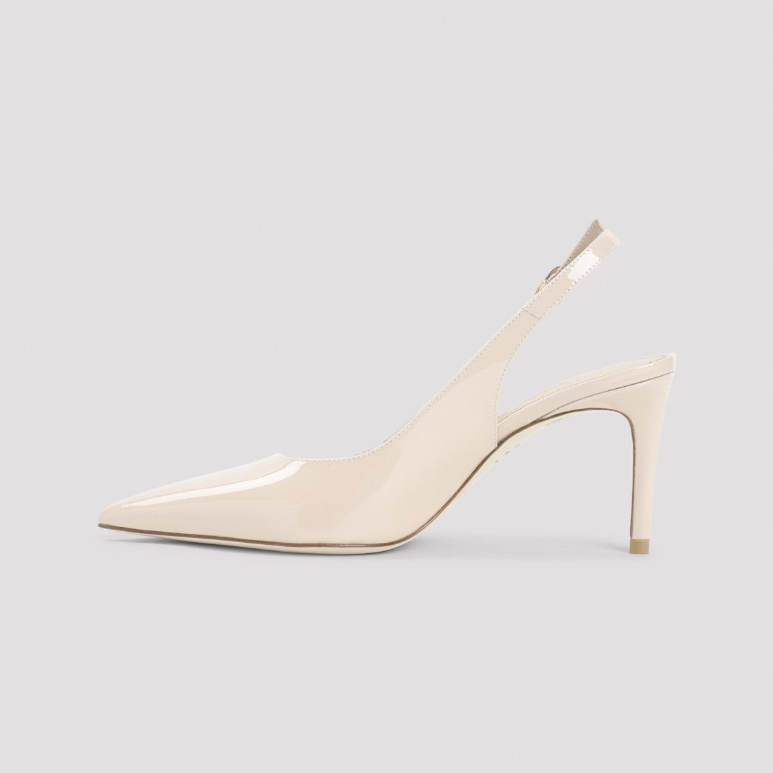 Stuart Weitzman Glossy Leather Slingback Pumps