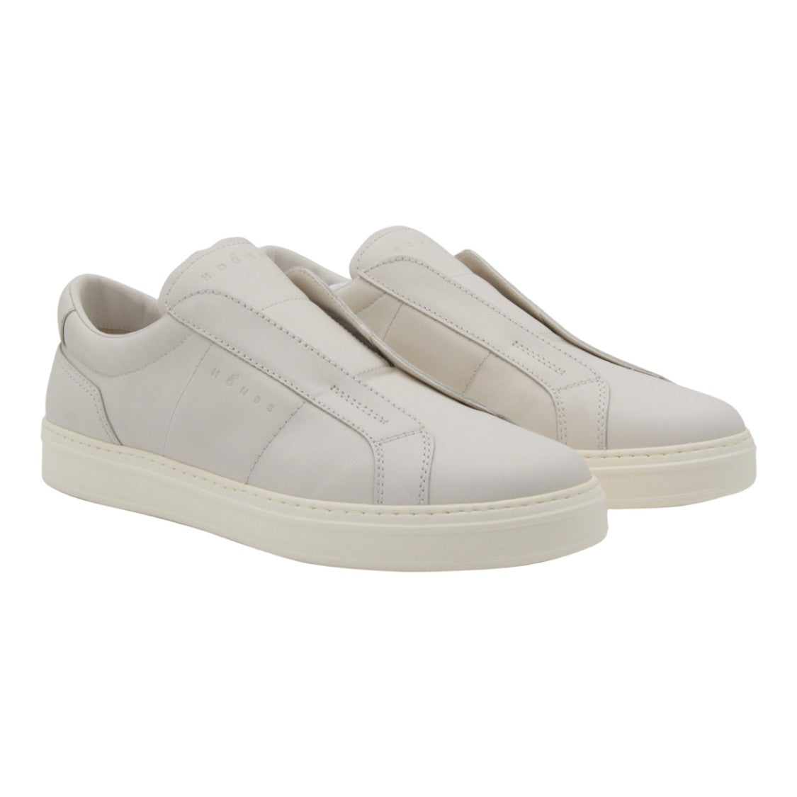 Hogan Smooth Leather Slip-On Sneakers With Textured Sole