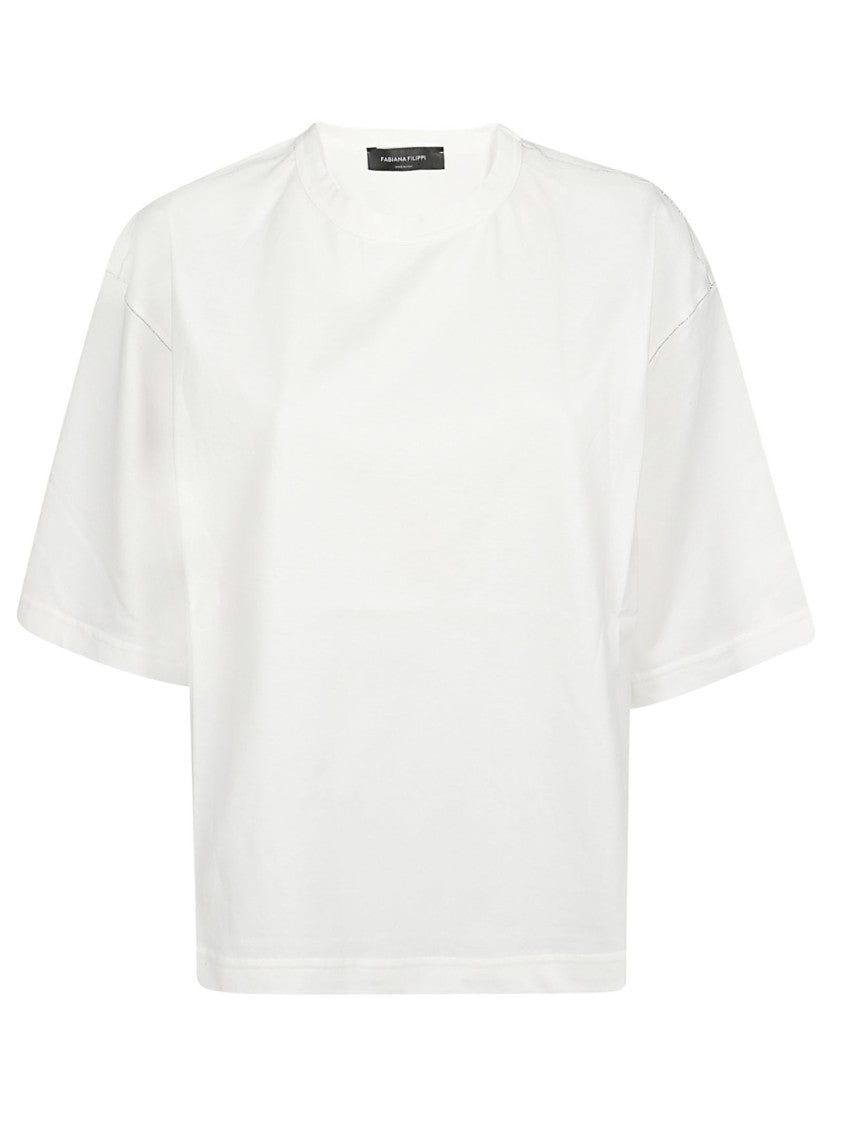 Fabiana Filippi Boxy Cotton Round T-Shirt