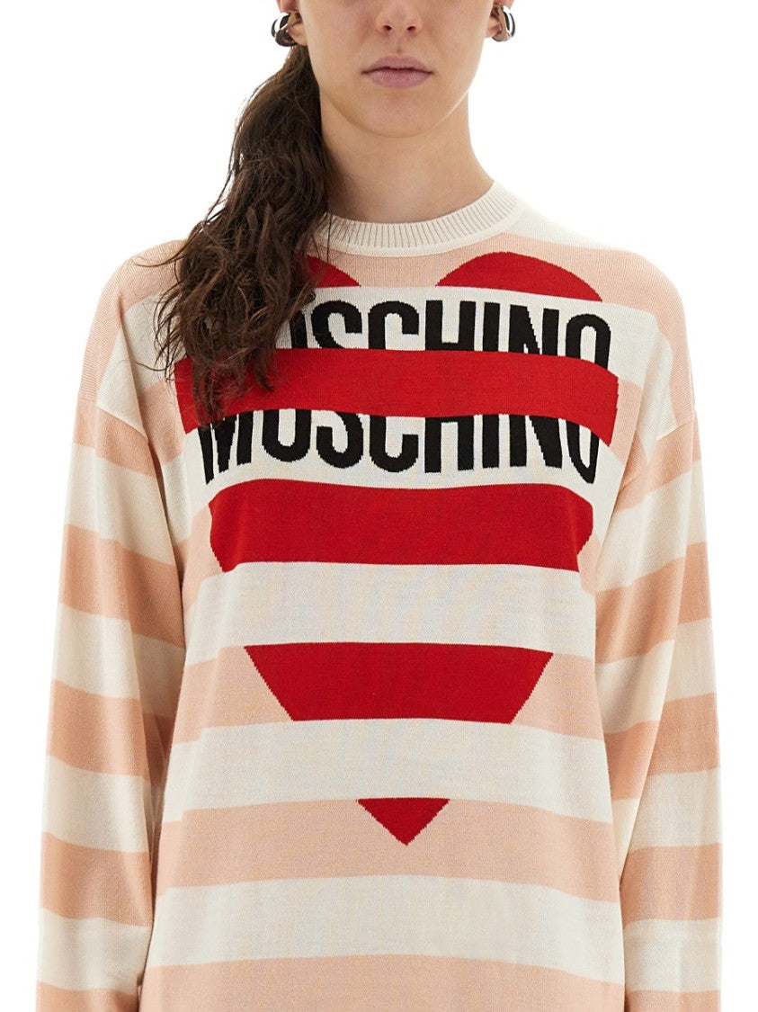Moschino Relaxed Fit Wool Mini Dress
