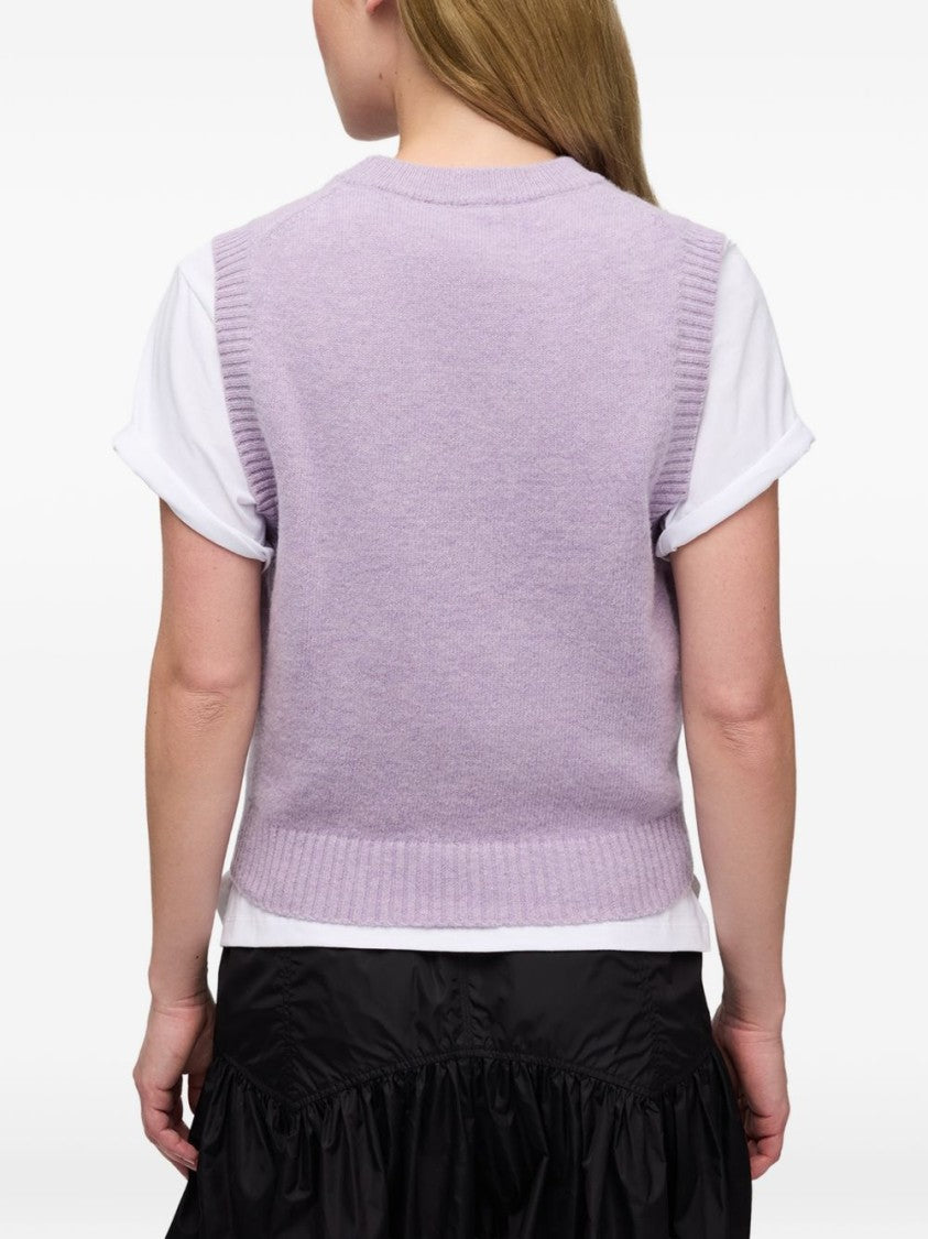 Ganni Sleeveless Knitted Bear Vest
