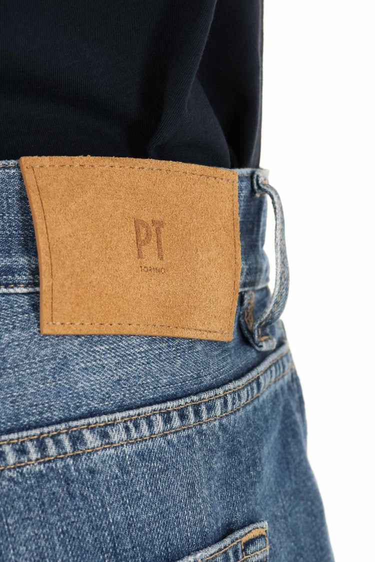 Pt Denim Loose Fit Pure Cotton Denim Jeans