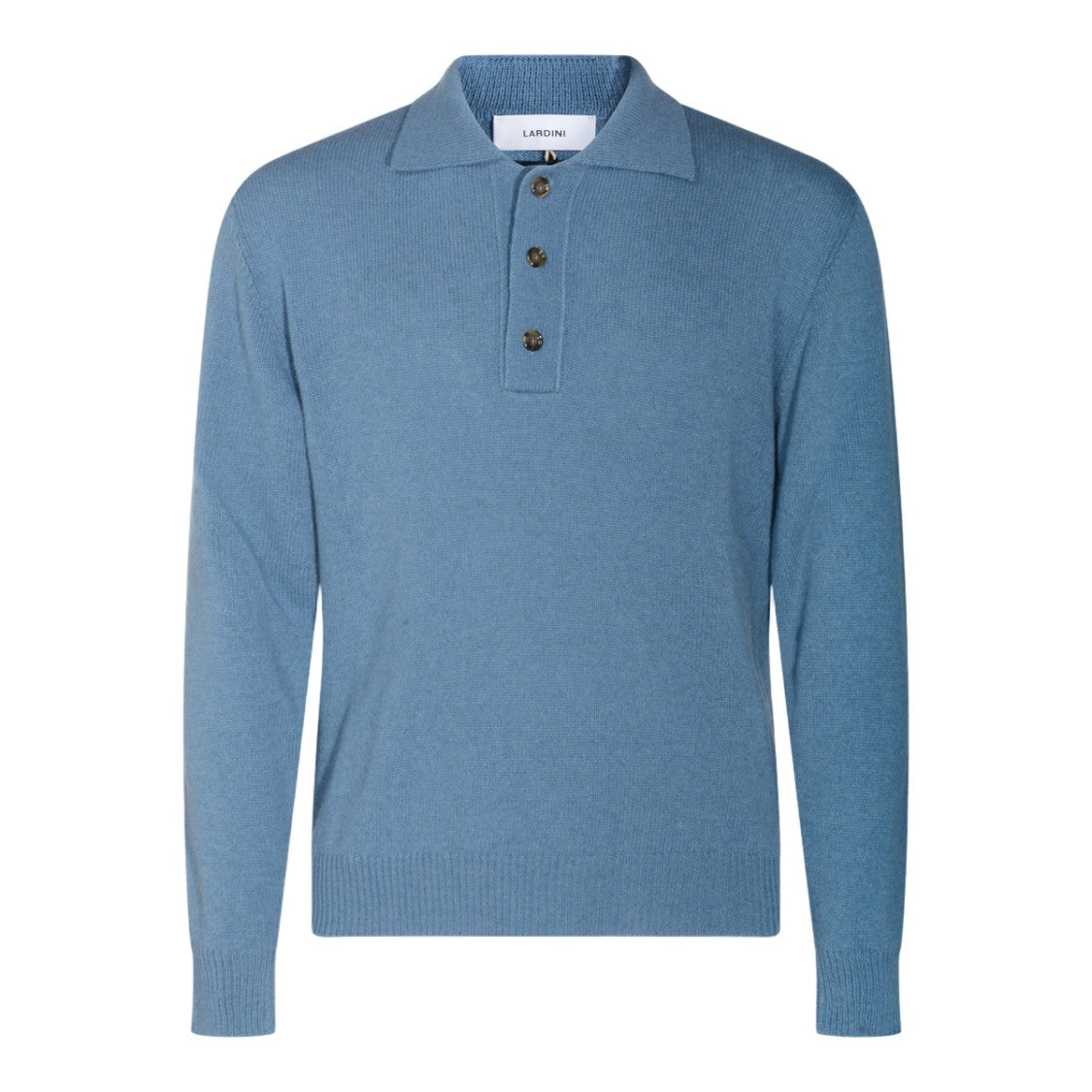 Lardini Long-Sleeve Knit Sweater With Classic Polo Collar