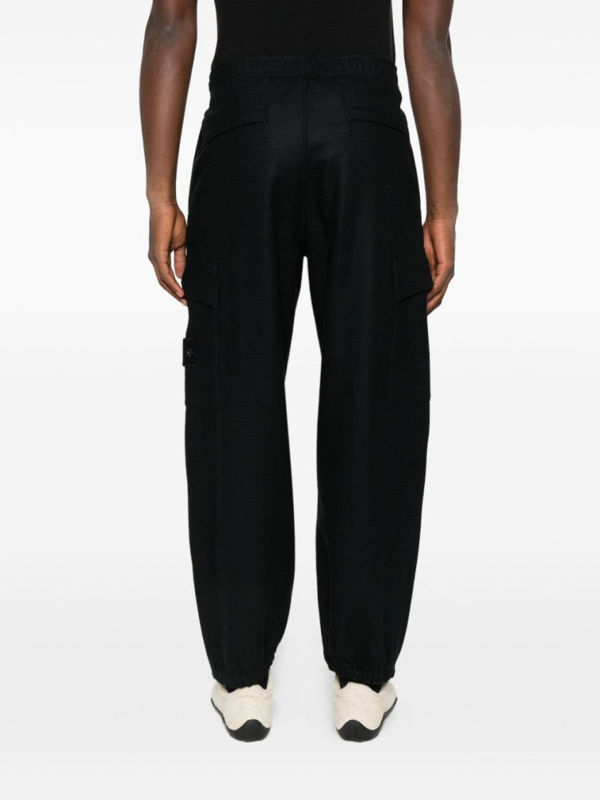 Stone Island Relaxed Fit Cargo Trousers With Flap Pockets