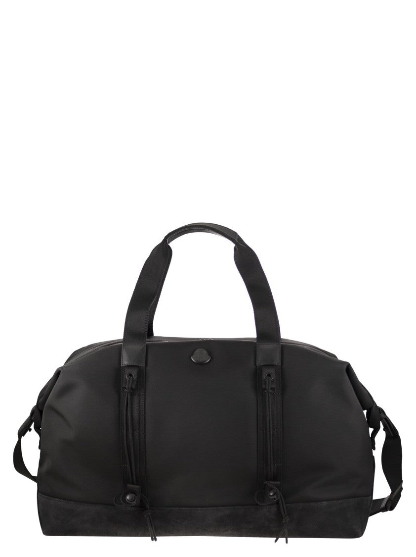 Moncler Water-Repellent Tech Duffle Bag With Leather Trim