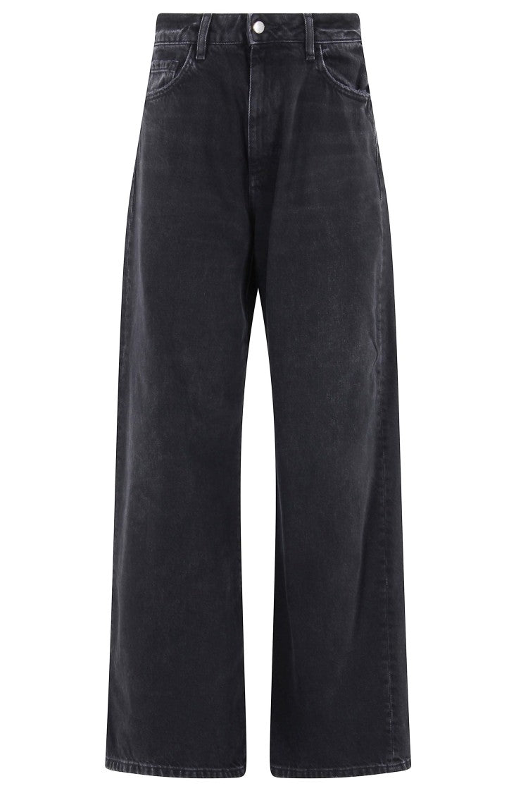 Icon Denim High-Waisted Wide-Leg Jeans With Graphite Wash