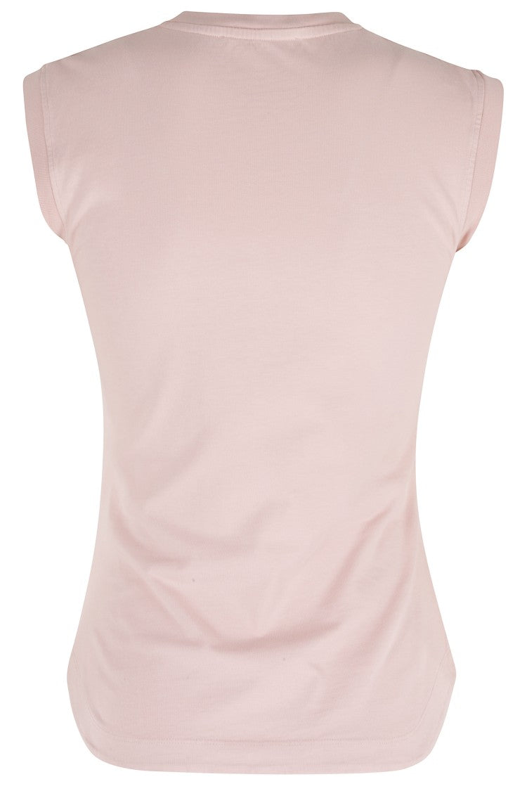 The Attico Antique Pink Round-Neck Cotton Tank Top