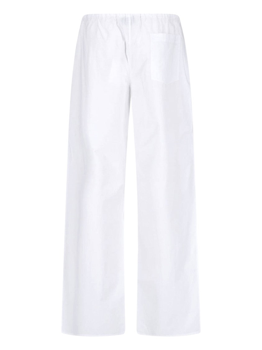 Matteau White Relaxed Wide-Leg Elastic Trousers