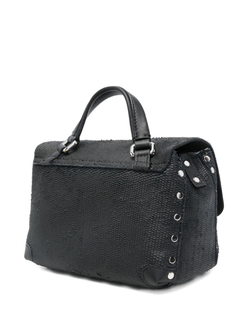 Zanellato Textured Black Leather Handbag