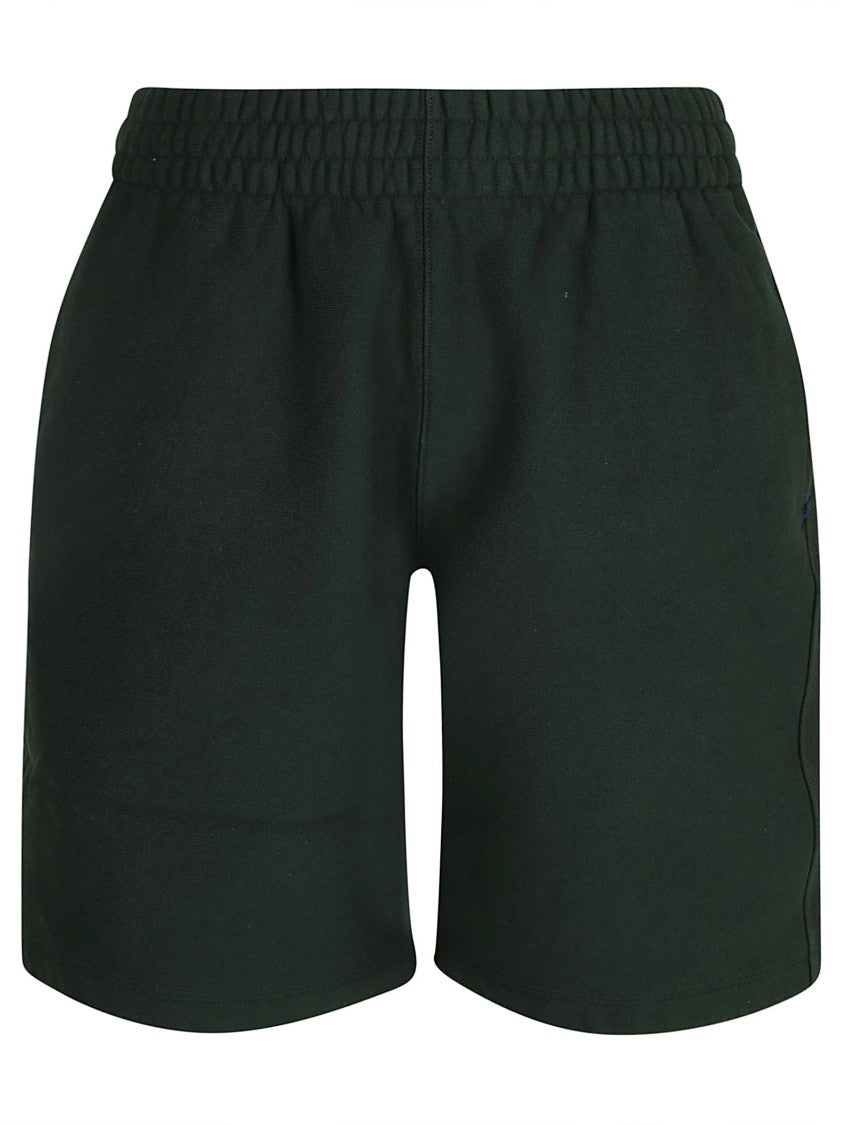 Burberry Relaxed-Fit Green Shorts With Elastic Waistband