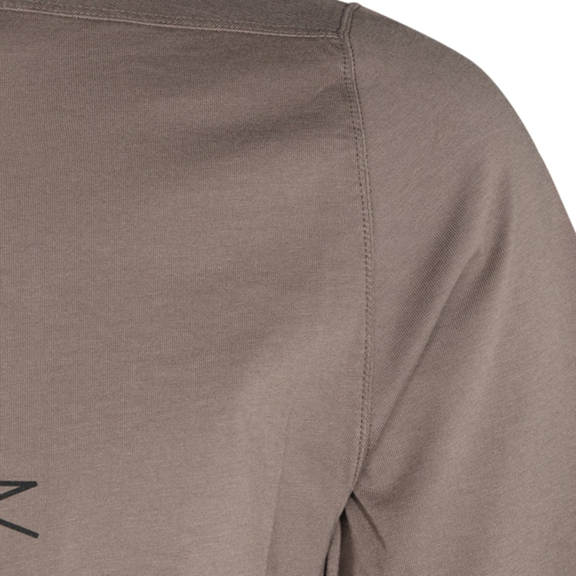 Drkshdw By Rick Owens Minimalist Taupe Logo T-Shirt