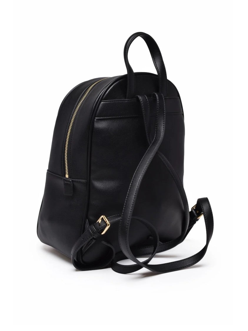 Ermanno Firenze Virginia Leather Backpack With Gold-Tone Hardware And Spacious Interior