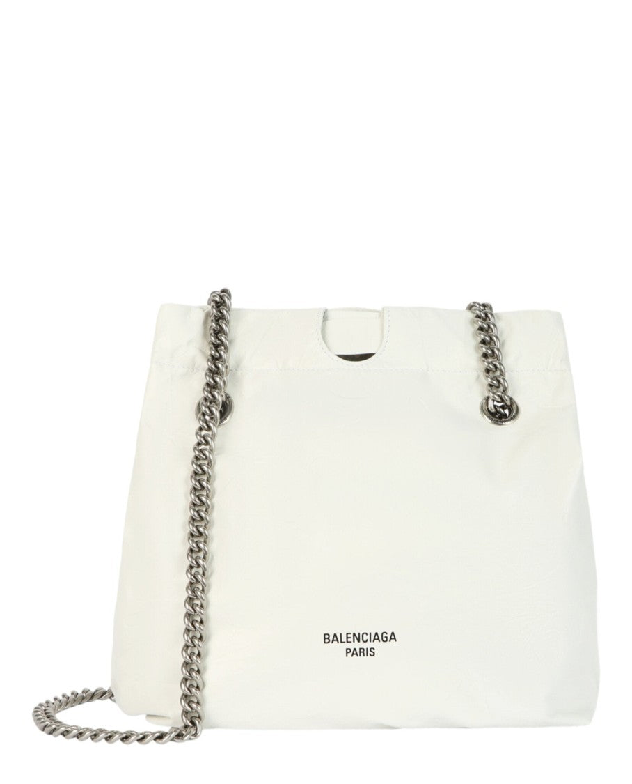 Balenciaga Smooth Calfskin Leather Small Tote Bag With Drawstring Closure