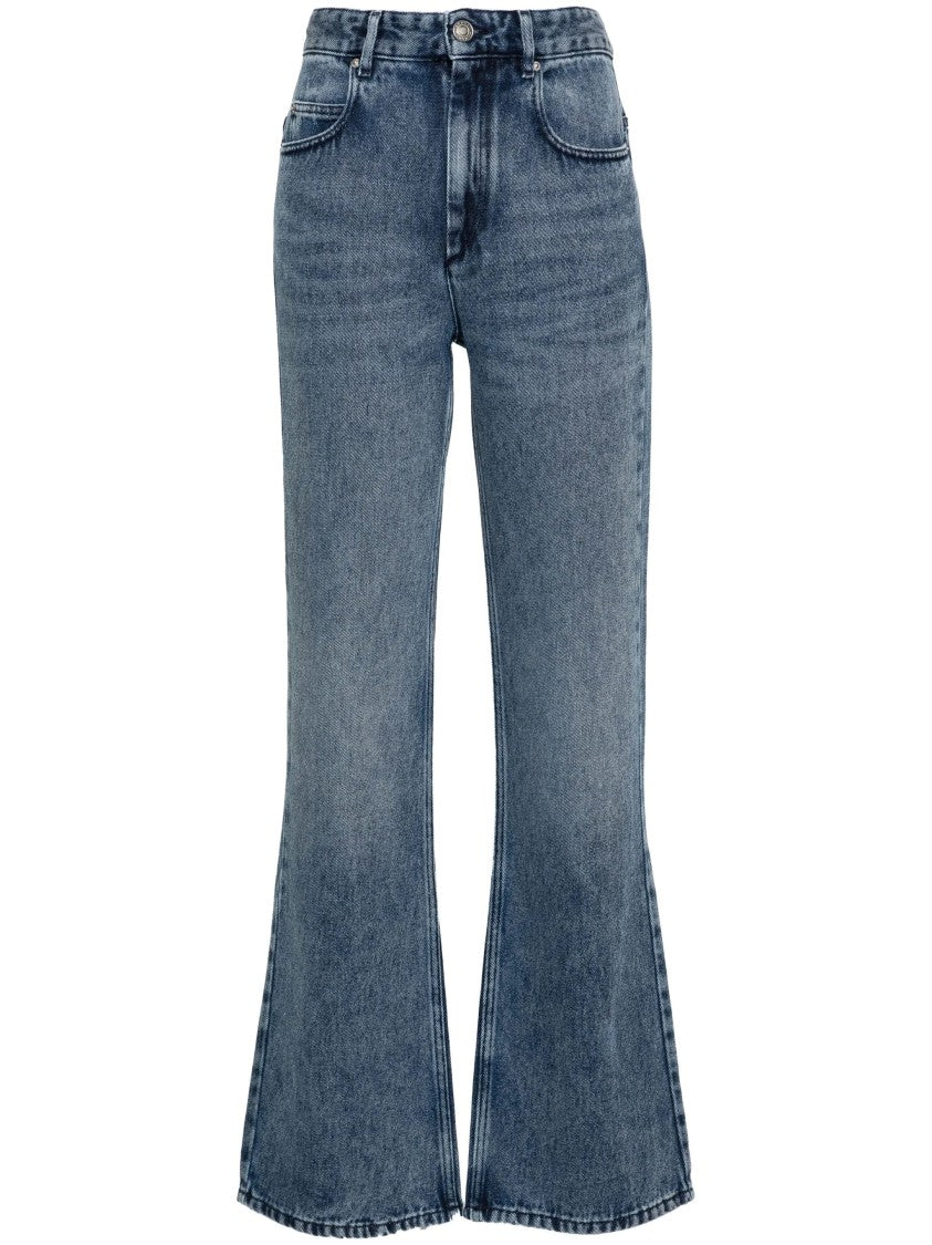 Isabel Marant Blue Belvira Bootcut Lyocell Pants
