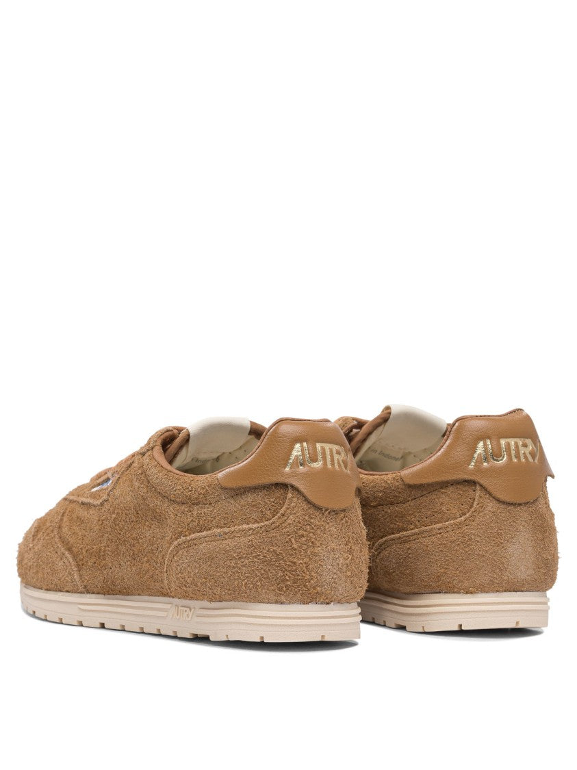 Autry Premium Cow Leather Slip-On Sneakers With Textured Rubber Sole