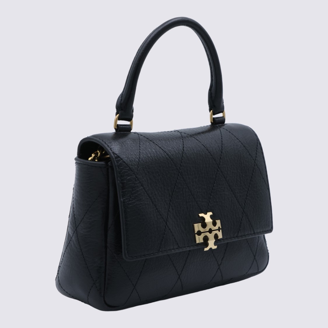 Tory Burch Quilted Leather Handbag With Gold-Tone Logo Clasp