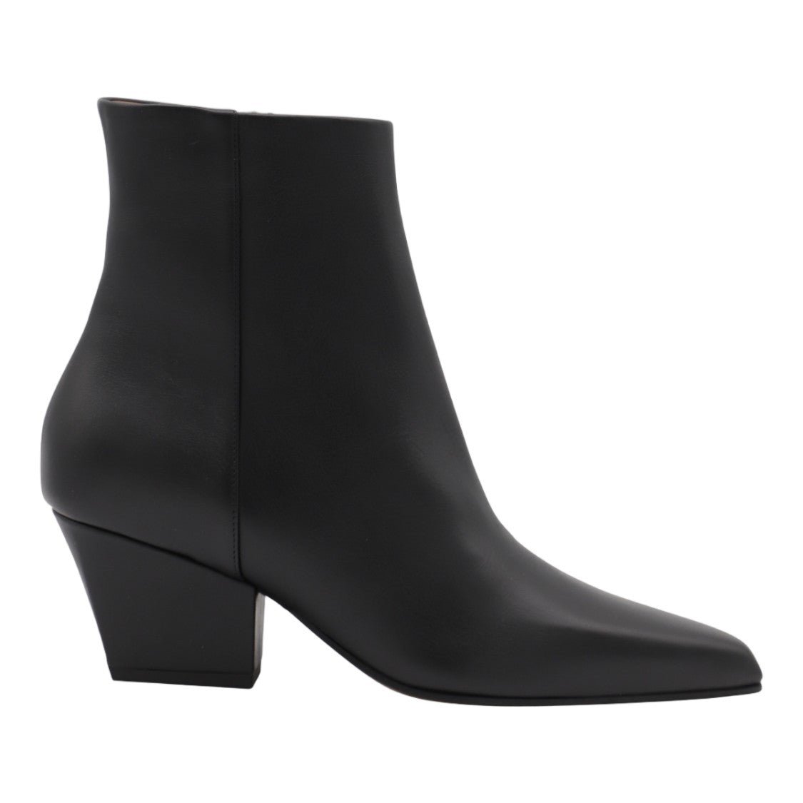 Paris Texas Pointed Toe Ankle Boots With Mid-Height Block Heel