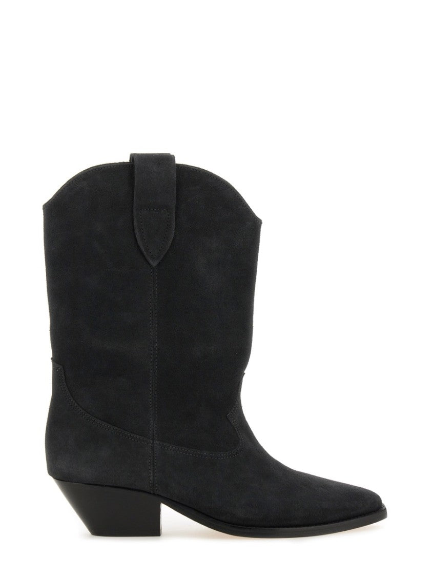 Isabel Marant Duerto Pointed-Toe Calf Suede Mid-Calf Boots