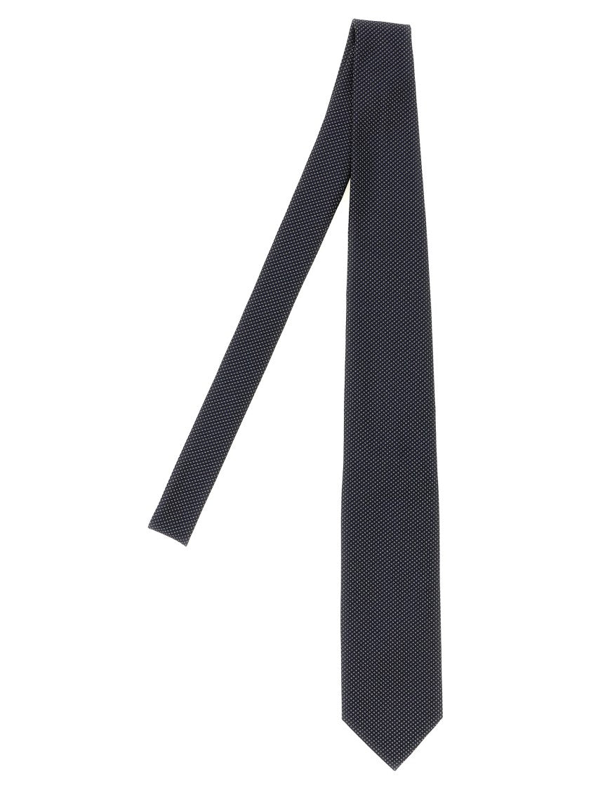Tom Ford Textured Mulberry Silk Satin Tie With Subtle Dots