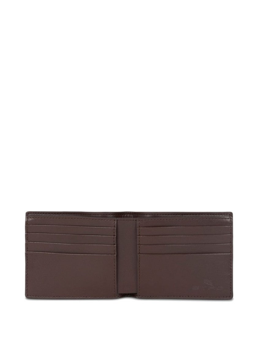 Etro Bifold Wallet With Paisley Jacquard Canvas