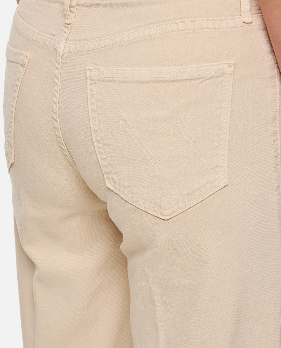 Mother Beige "The Roller Fray" Jeans