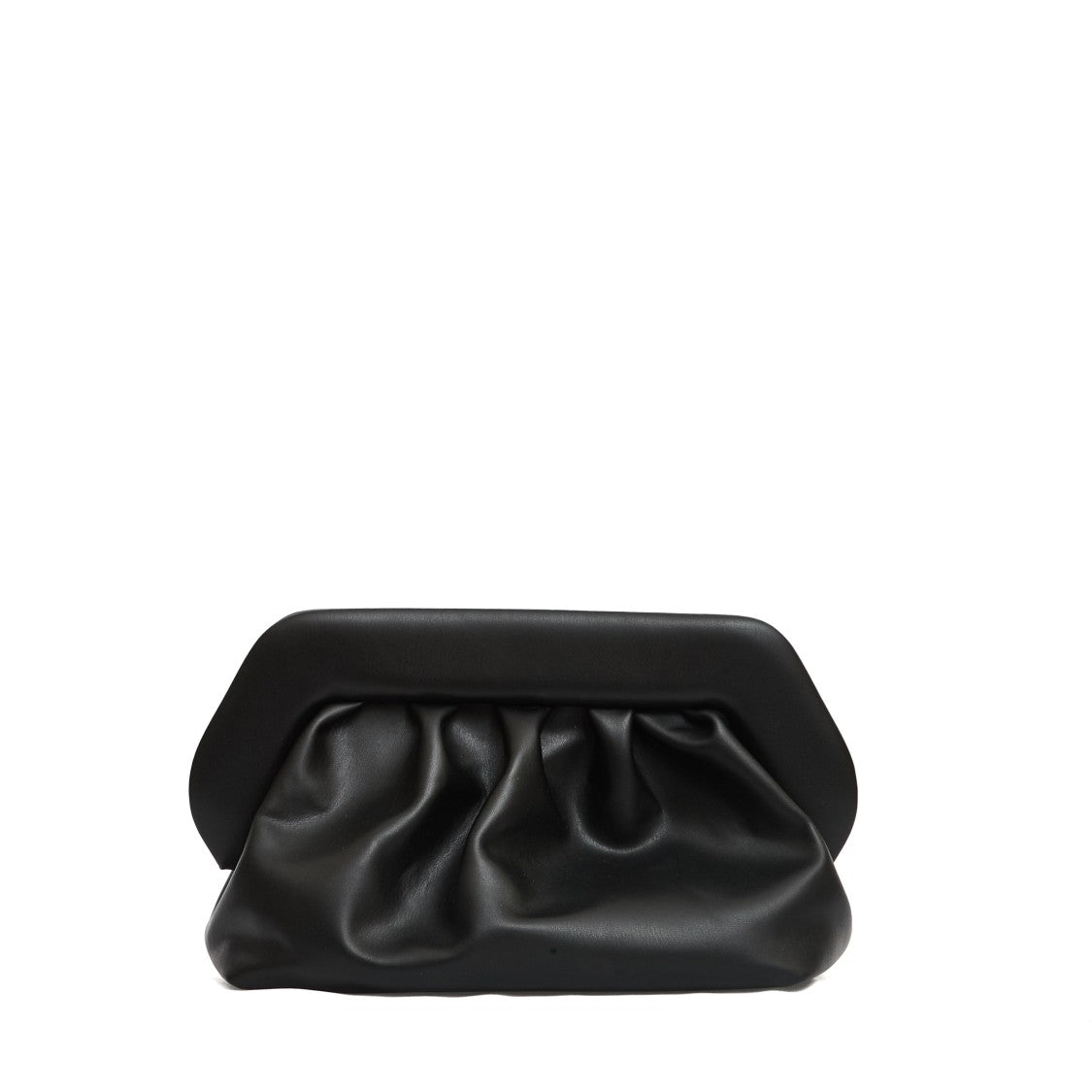 Themoirè Clutch Vegan Leather Nera