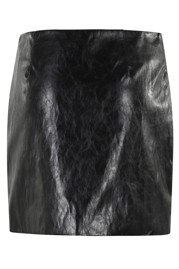 Federica Tosi Metallic Leather Miniskirt