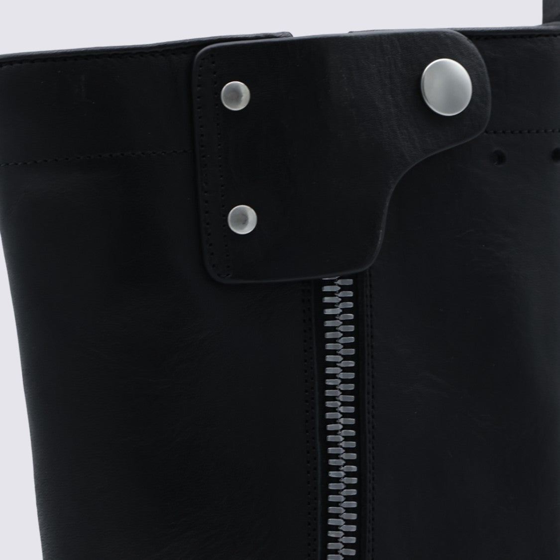 Rick Owens Mid-Calf Boots With Rounded Toe And Chunky Sole