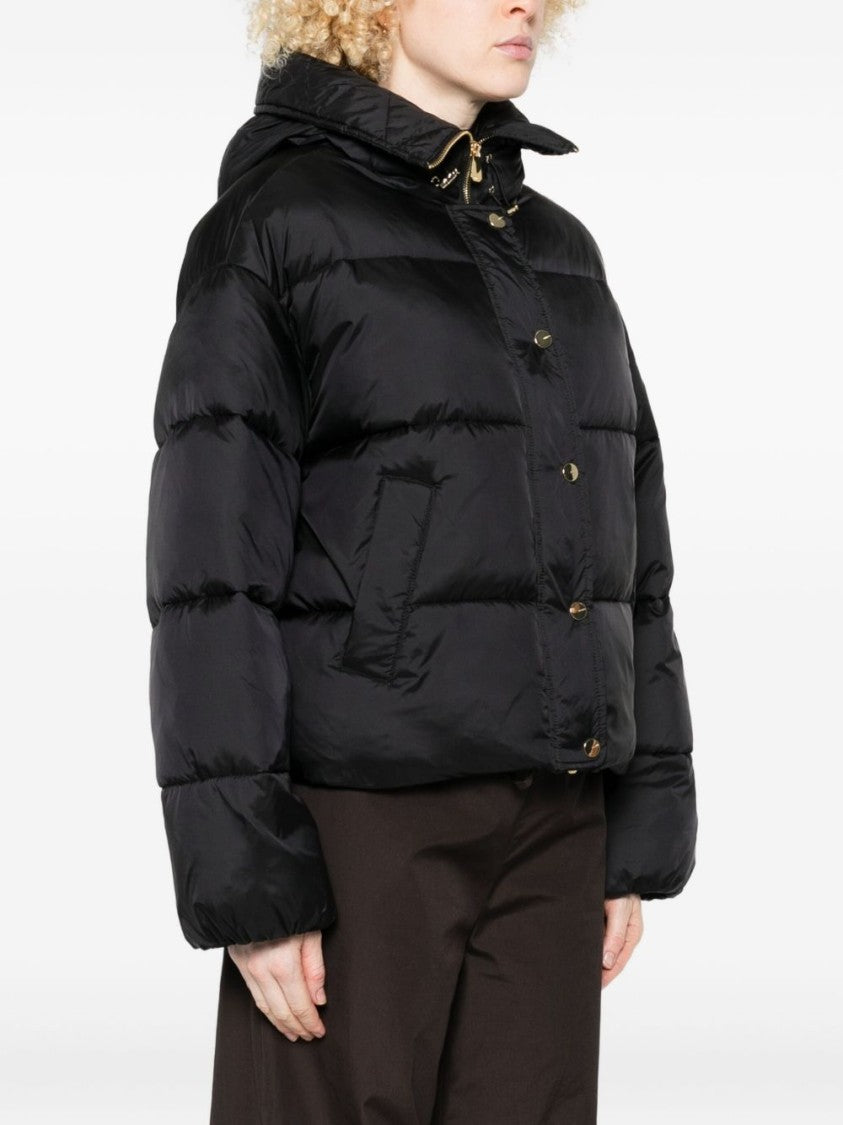 Pinko Cropped Puffer Jacket With High Collar