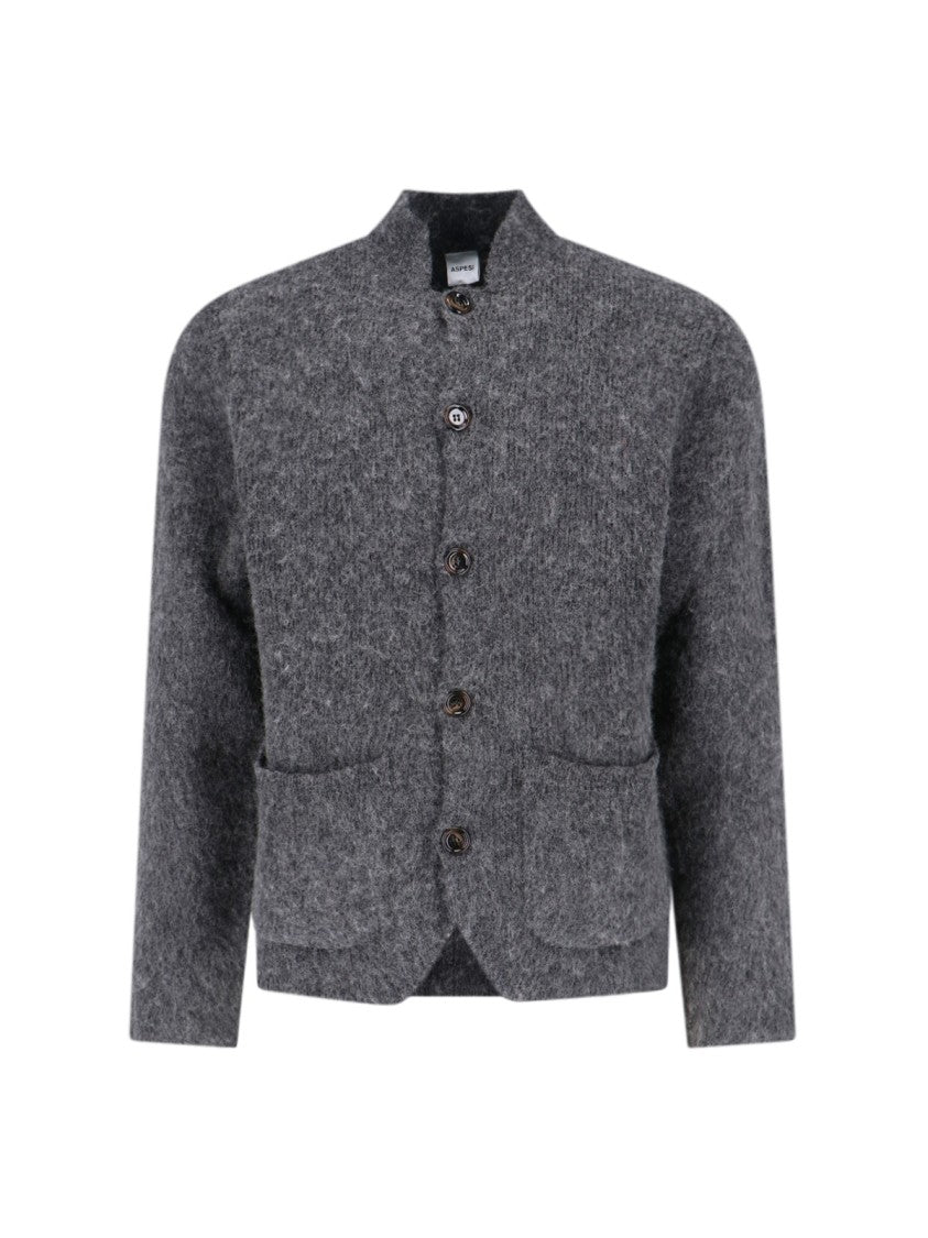 Aspesi Button-Up Knit Sweater