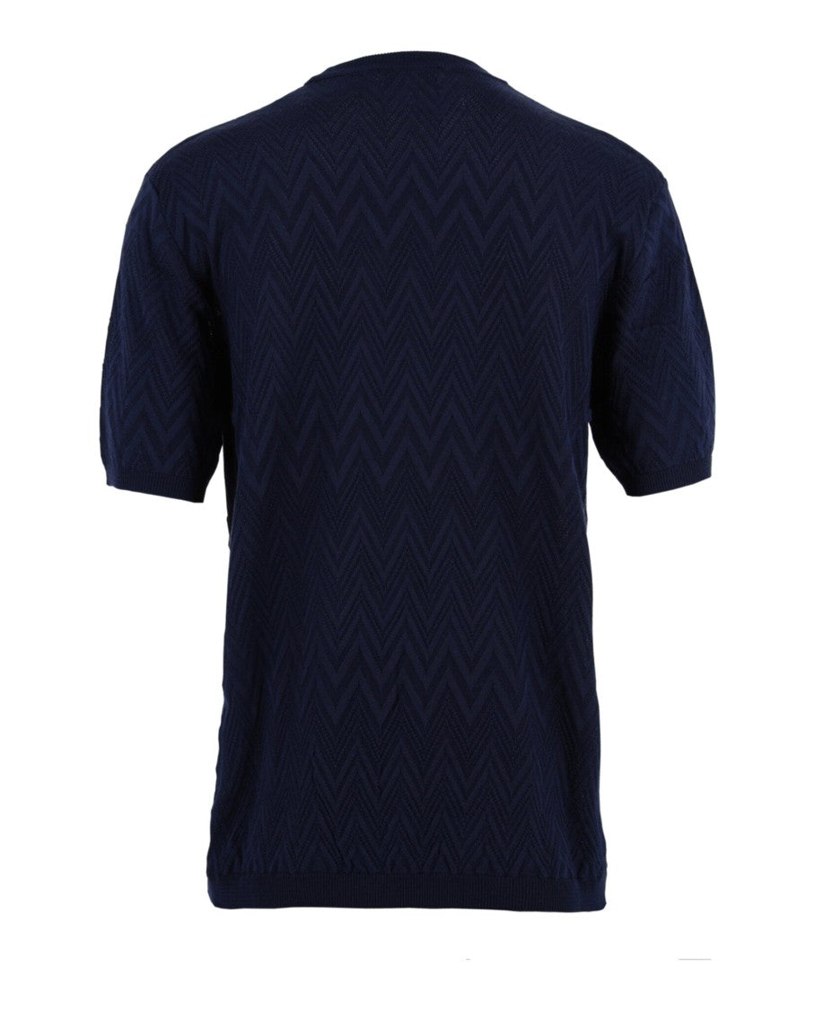 M Missoni Zig Zag Short Sleeve Sweater