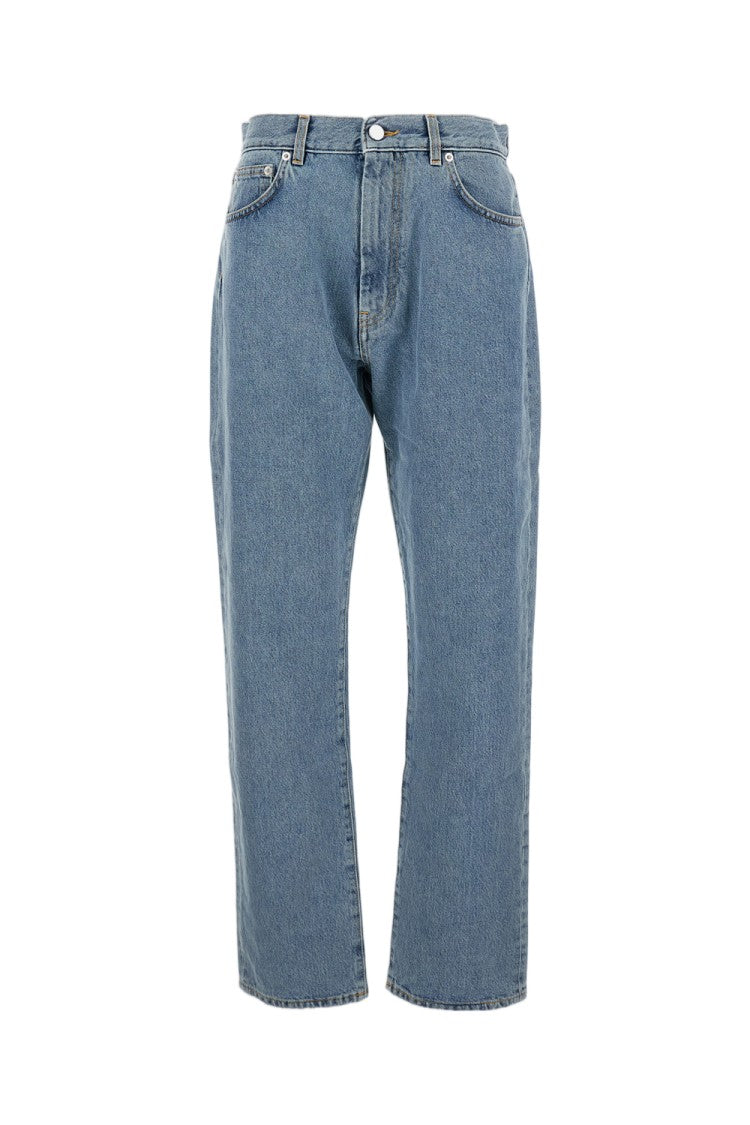 Loulou De Saison Five-Pocket Denim Jeans With Classic Straight Leg And Zip Closure