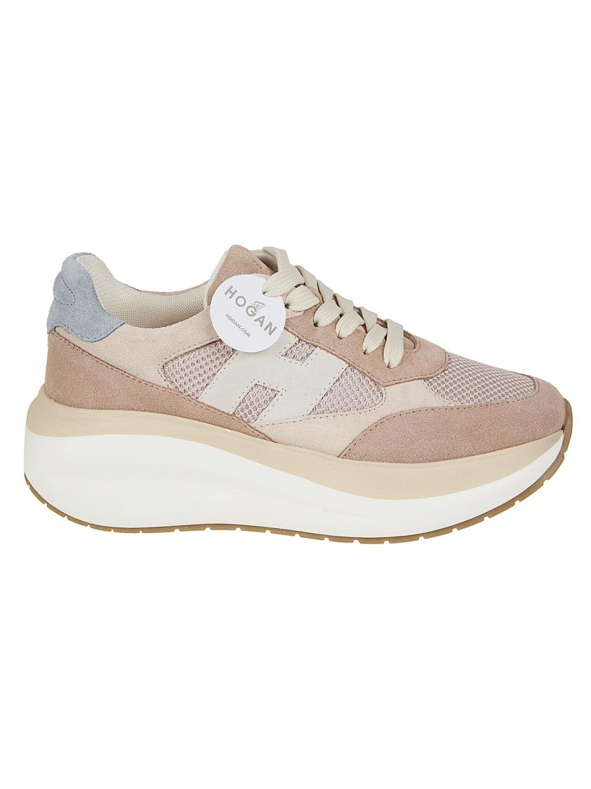 Hogan Calfskin Sneakers With Suede And Mesh Elements