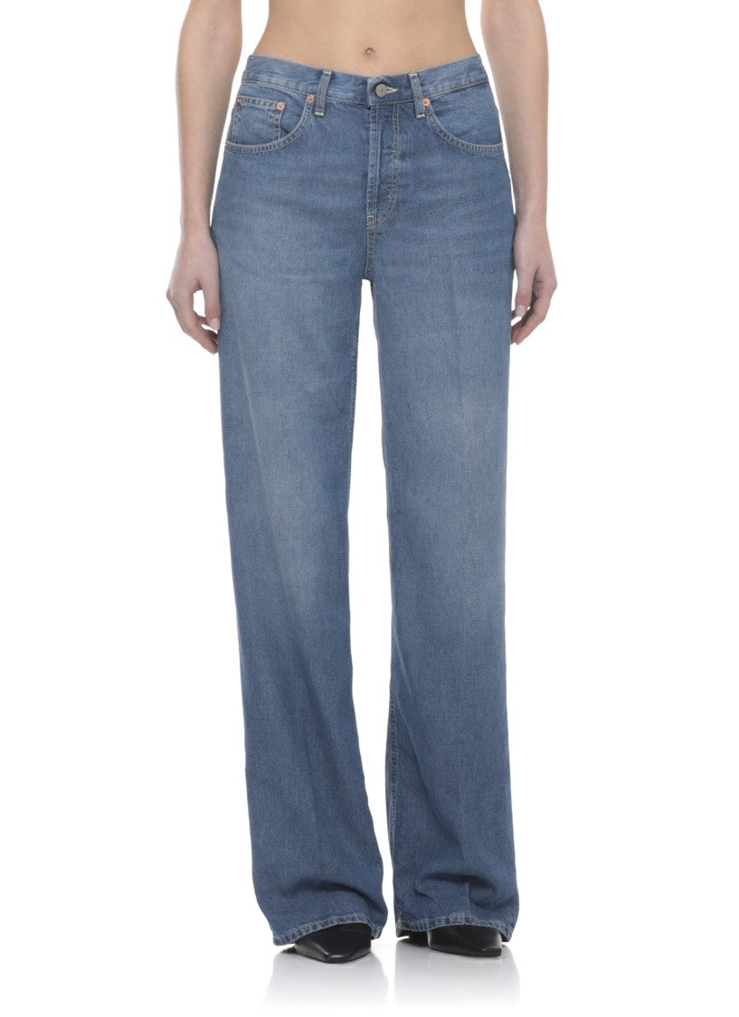 Dondup Blue Jacklyn Button Denim Jeans