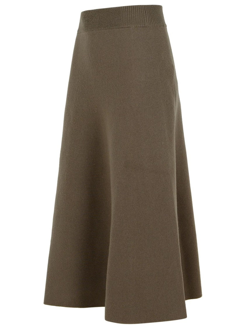 Lanvin Beige Wool Blend Skirt
