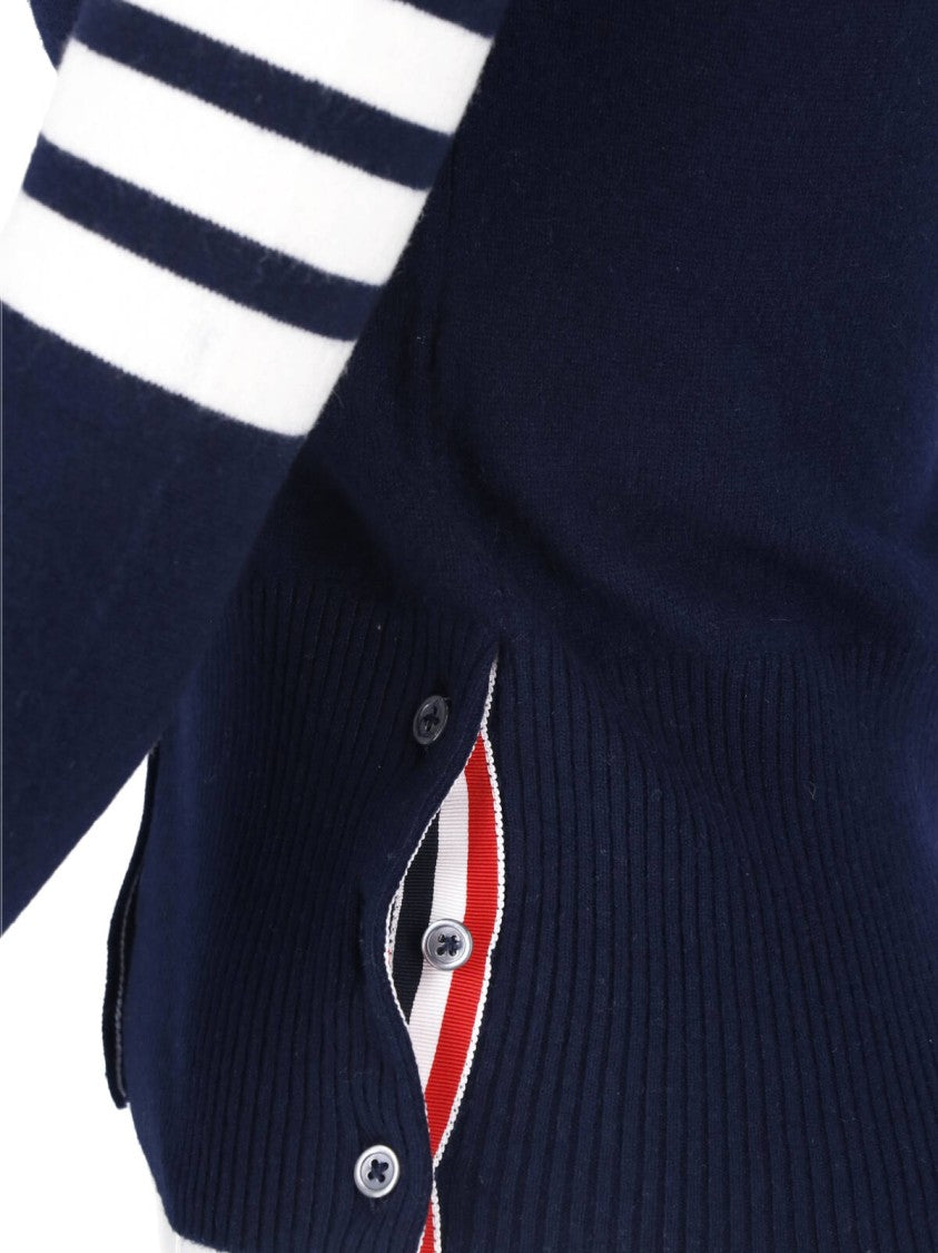 Thom Browne Dark Blue Cashmere 4-Bar Cardigan