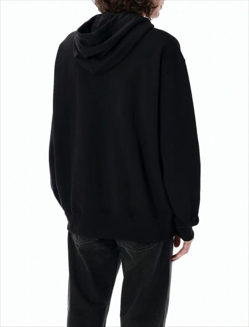 Diesel Relaxed Fit Black Hoodie With Subtle Logo Detail