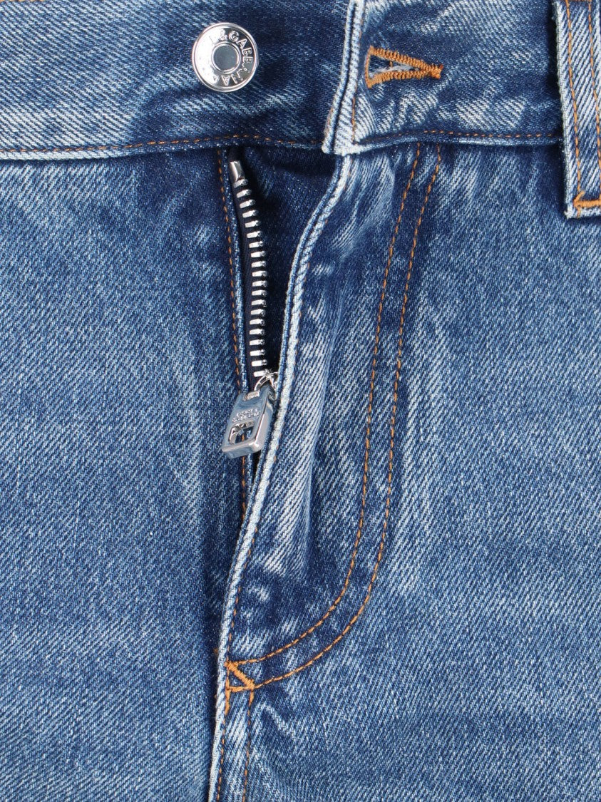 Dolce & Gabbana Medium Blue Straight-Leg Jeans With Subtle Fading