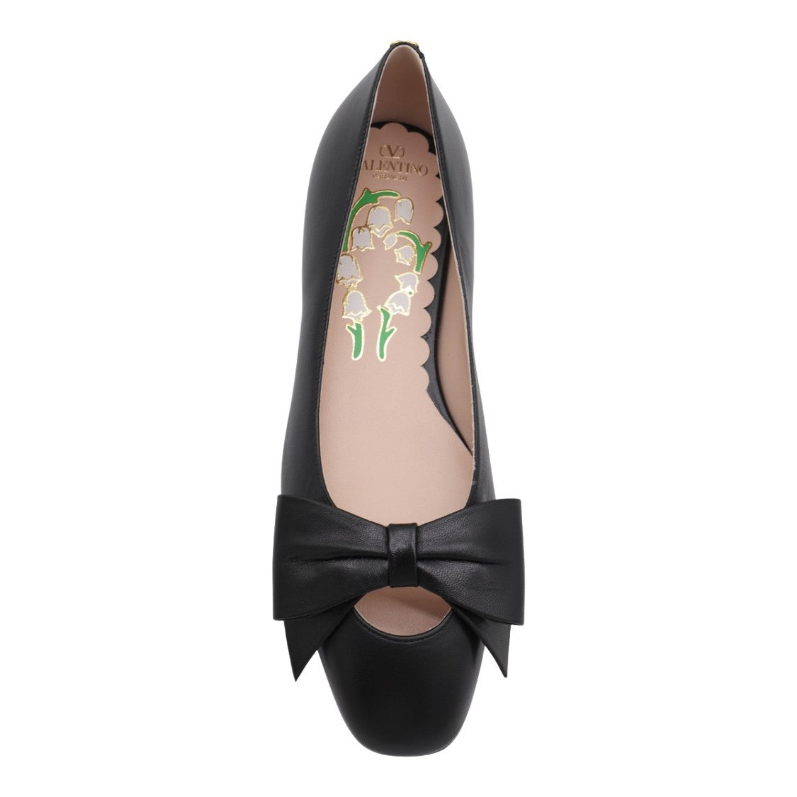Valentino Garavani Pointed Toe Leather Flats