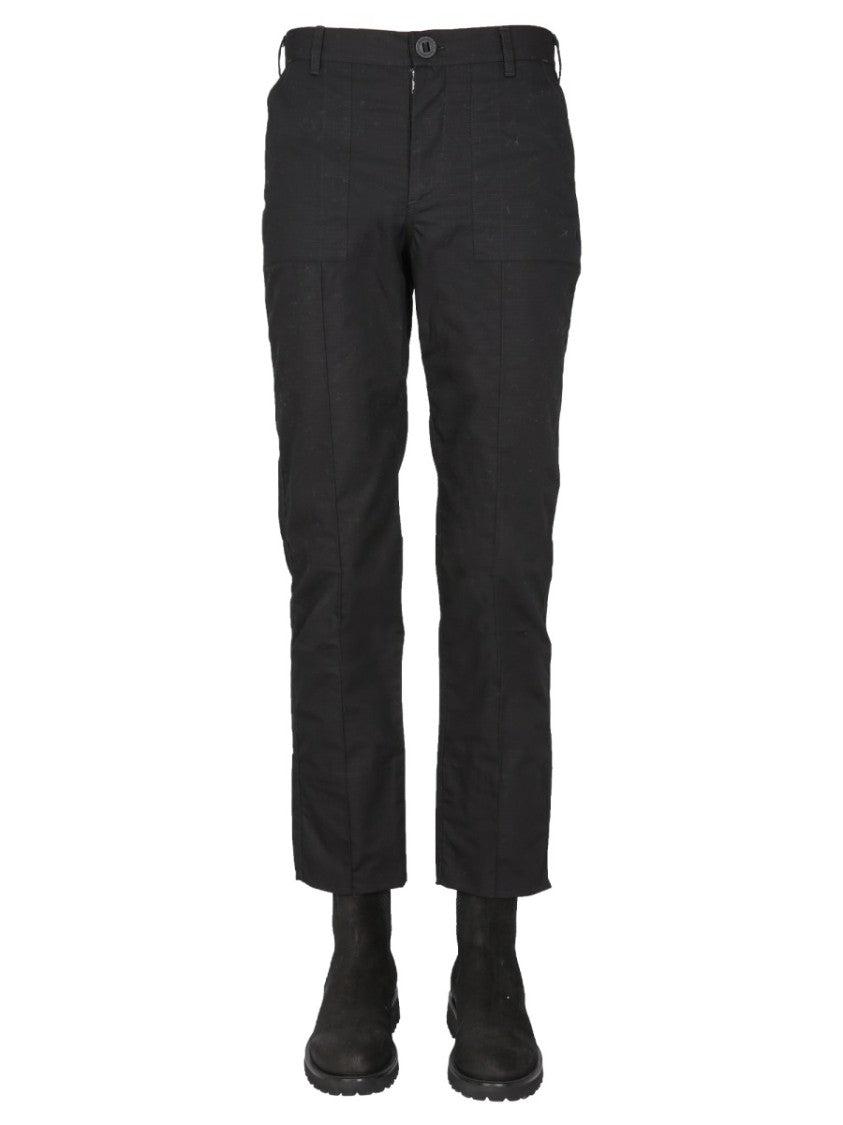 Arkair Straight-Leg Pants With Logo Button Closure