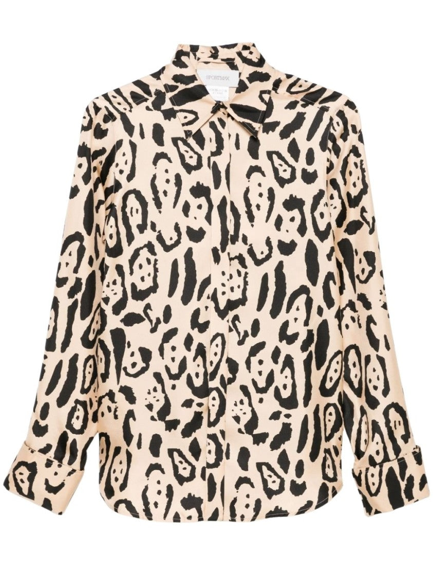 Sportmax Armony Silk Shirt With Graphic Print