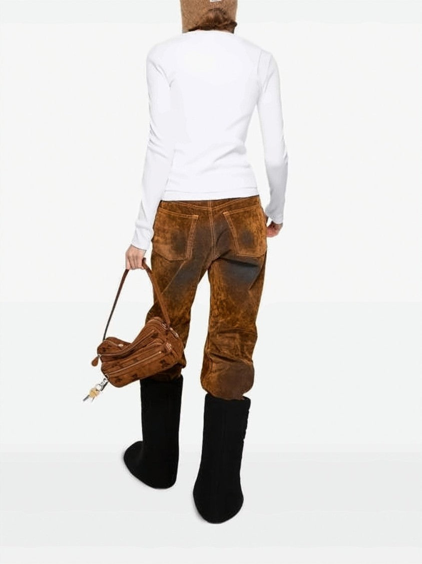 Acne Studios Textured Script Logo Long-Sleeved Top