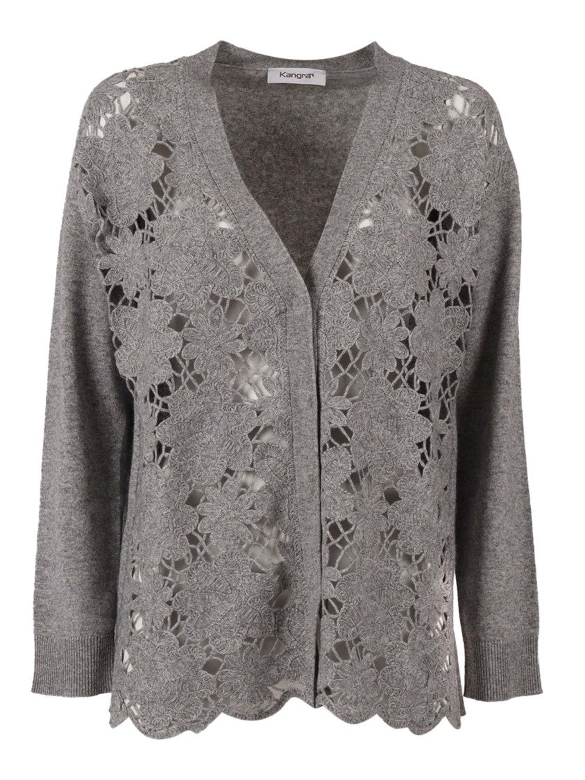 Kangra Cashmere Fine Knit Cardigan With Side Slits And Minimalist Design