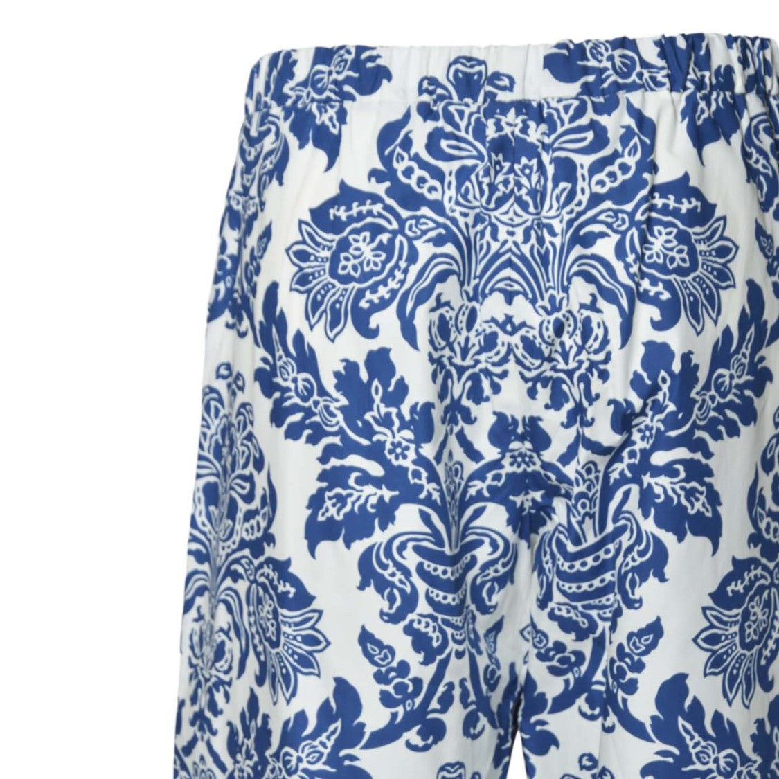 Max Mara Merano Jogging Pants In Printed Poplin Blue