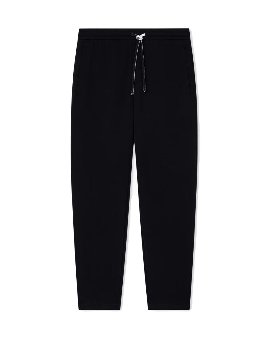 Emporio Armani Black Trousers With Drawstring Waist