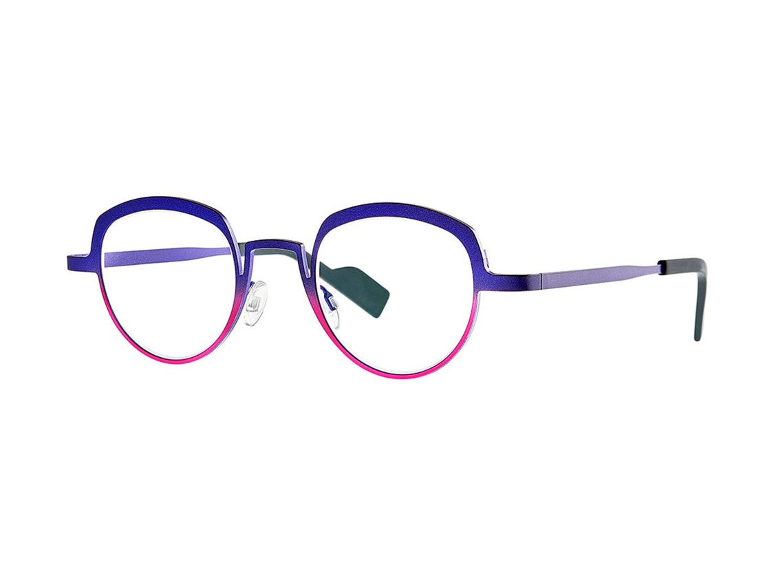 Theo Sleep Gradient Metal Round Sunglasses