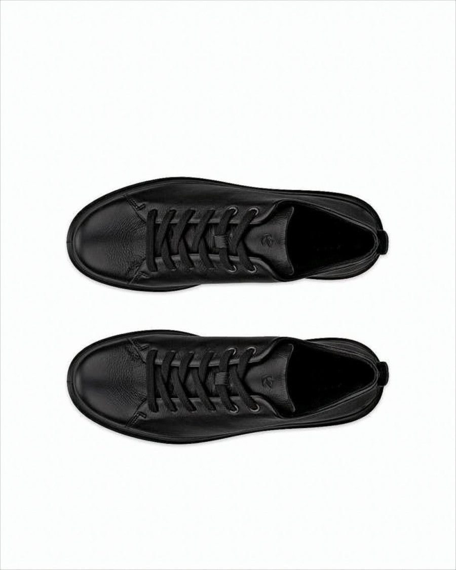 Ecco Minimalist Black Cow Leather Sneakers