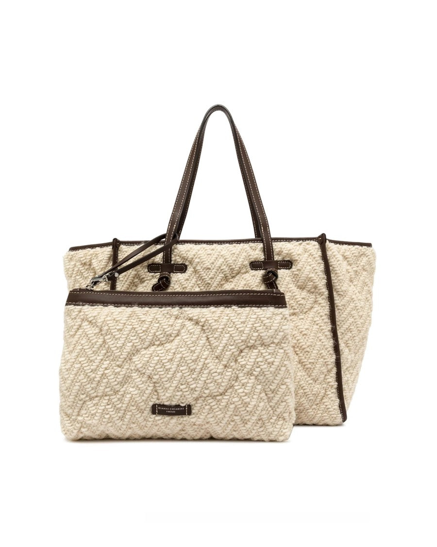 Marcella Club X Gianni Chiarini Marcella Shoulder Bag In Panna