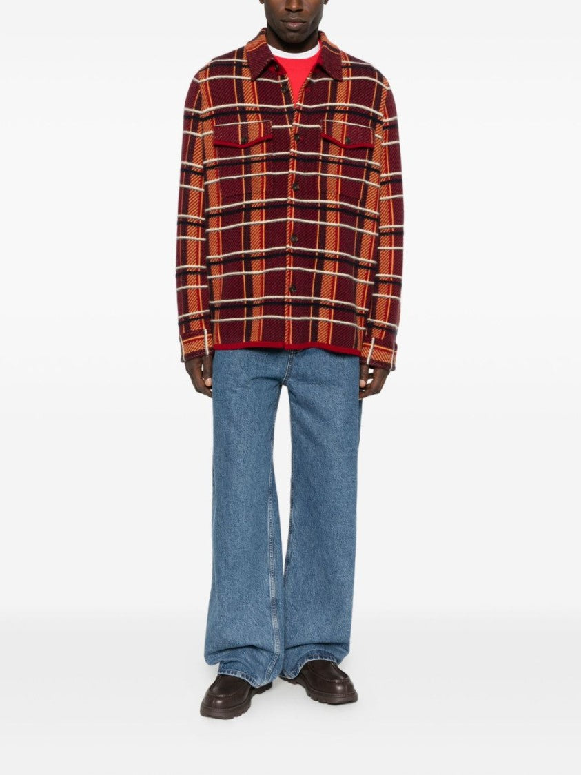 Guest In Residence Bold Plaid Tailored Fit Cashmere Shirt